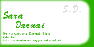 sara darnai business card